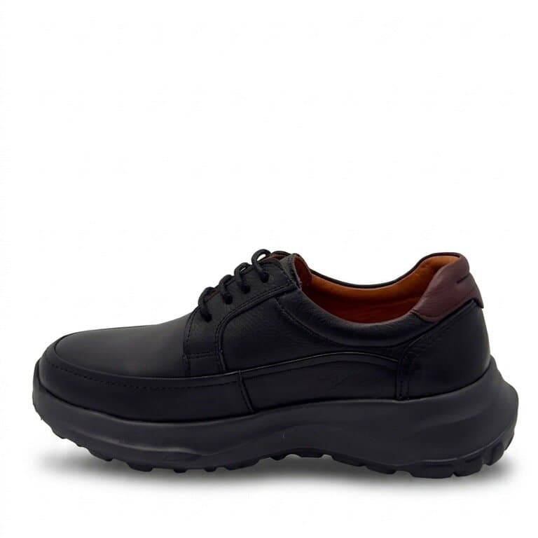 King Paolo Men's Leather Shoes - Black (44) 2