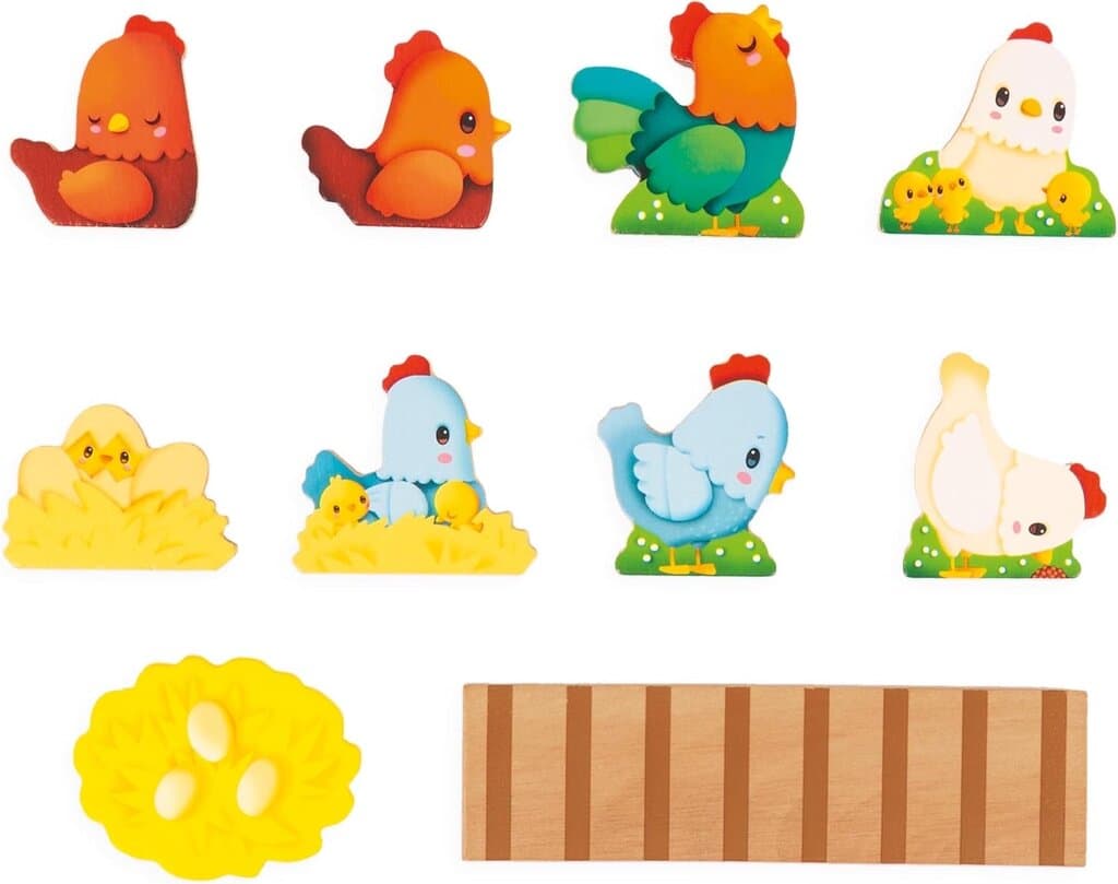 Janod My First Hen House Wooden Farm Playset 3