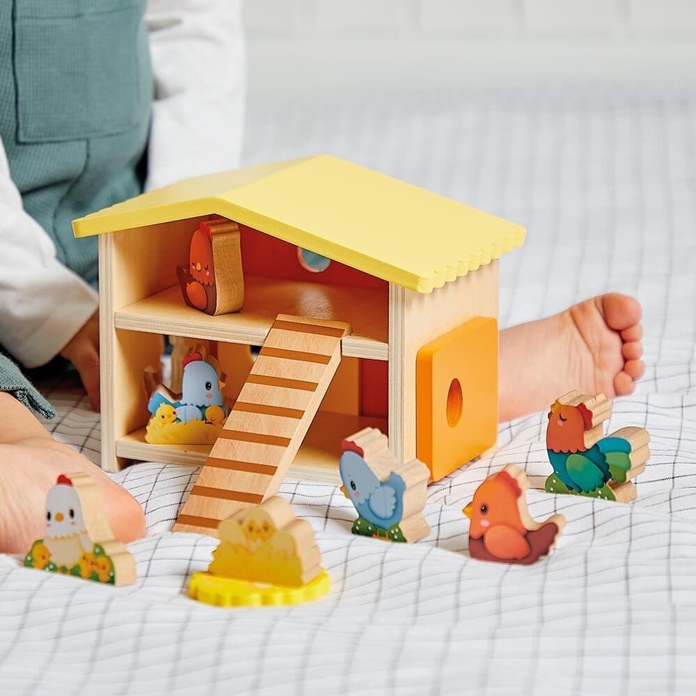 Janod My First Hen House Wooden Farm Playset 6