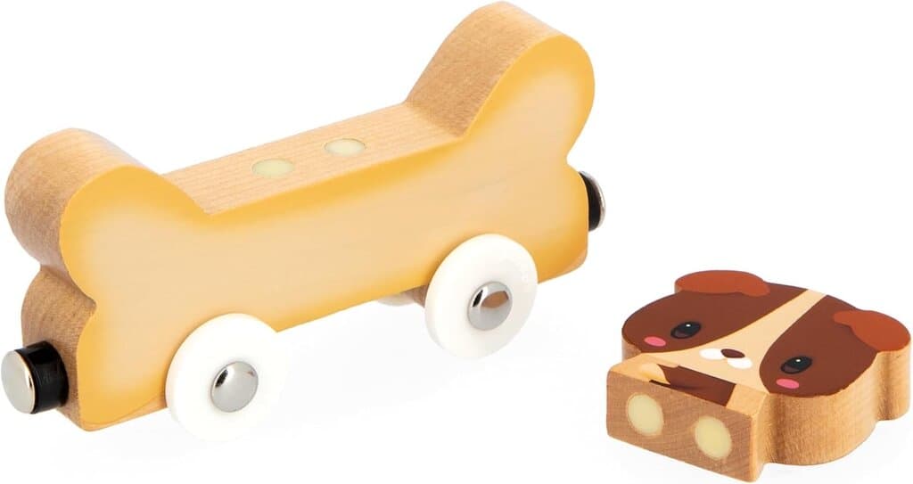 Janod Pets Magnetic Wooden Animal Car Train 3