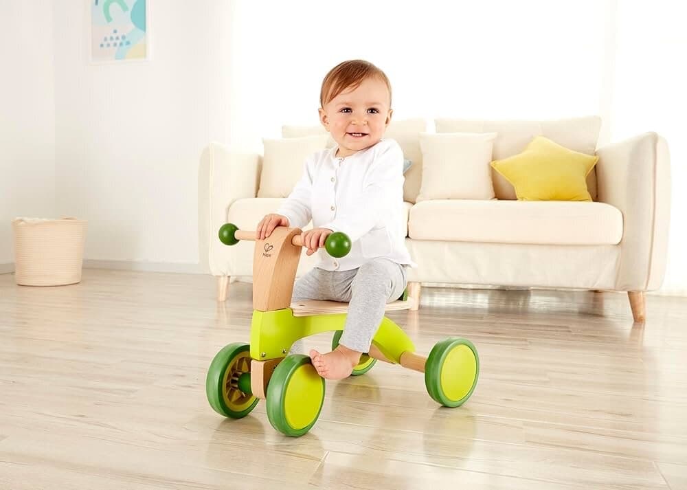 Hape Scoot Around Toddler Wood Ride-On Bike - Light Green 4