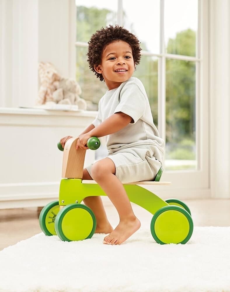 Hape Scoot Around Toddler Wood Ride-On Bike - Light Green 5