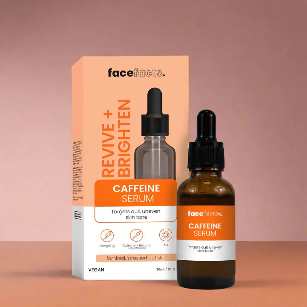 Face Facts Revive + Brighten Caffeine Facial Serum for Glowing Skin - 30ml 2