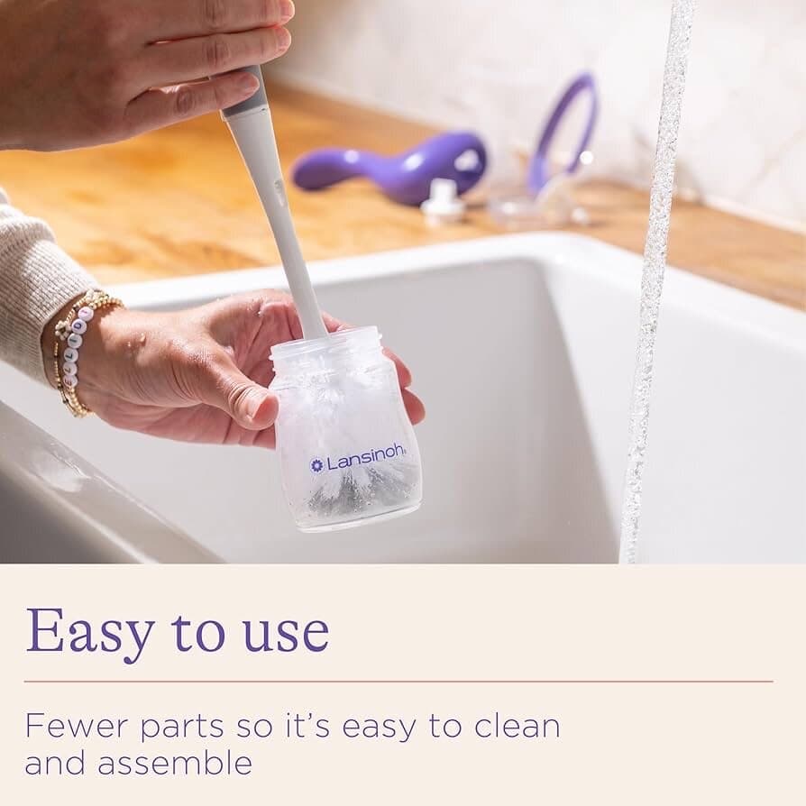 Lansinoh Manual Breast Pump - Purple 7
