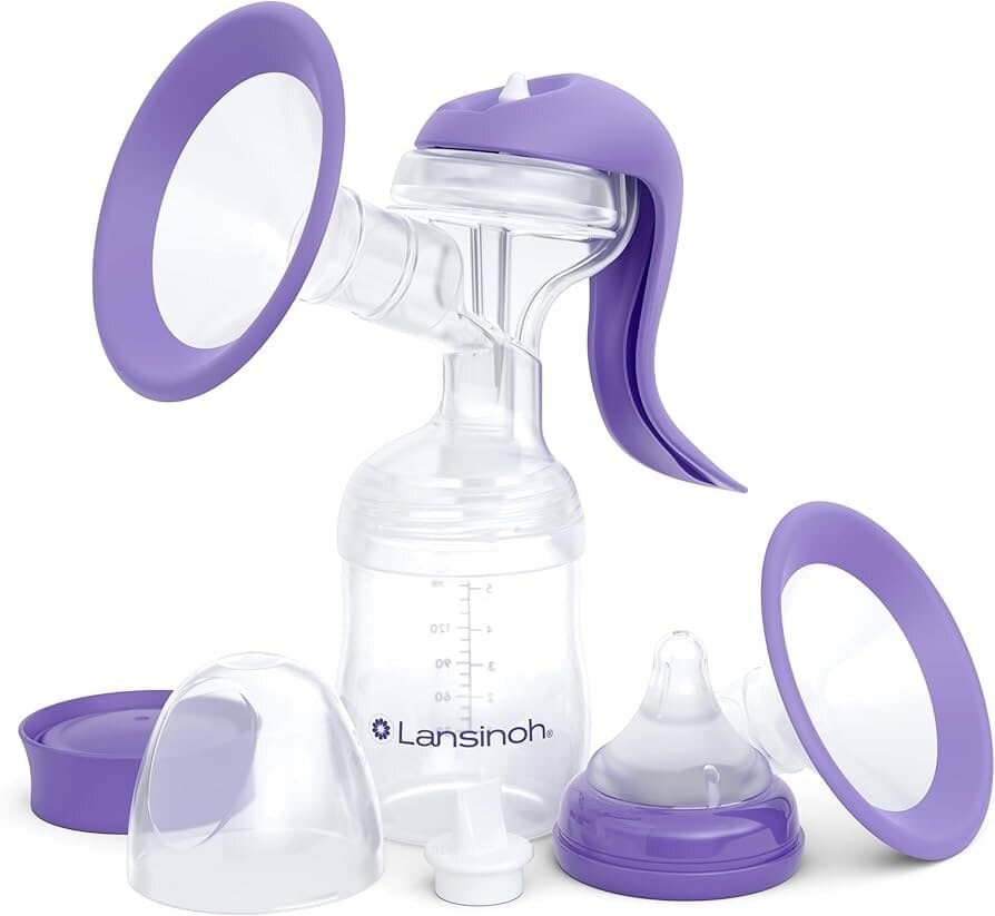 Lansinoh Manual Breast Pump - Purple 1