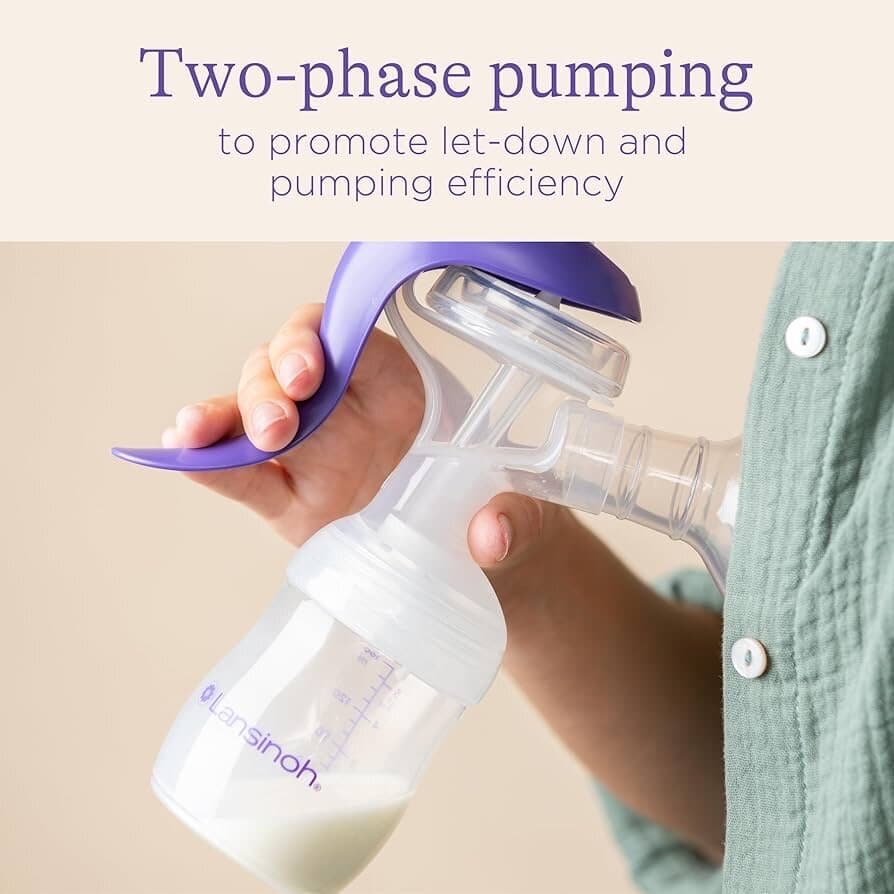 Lansinoh Manual Breast Pump - Purple 2