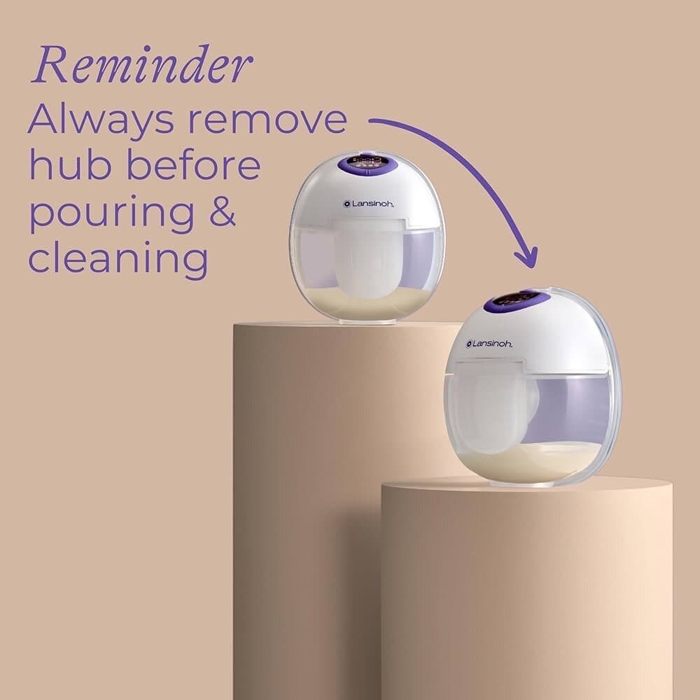 Lansinoh Discreet Duo Wearable Hands-Free Breast Pump - White 4