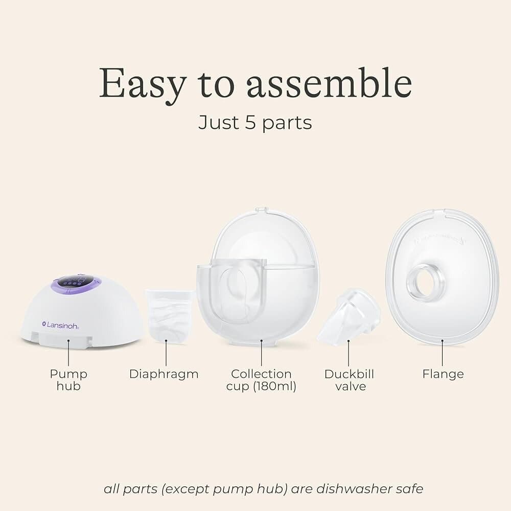 Lansinoh Discreet Duo Wearable Hands-Free Breast Pump - White 7