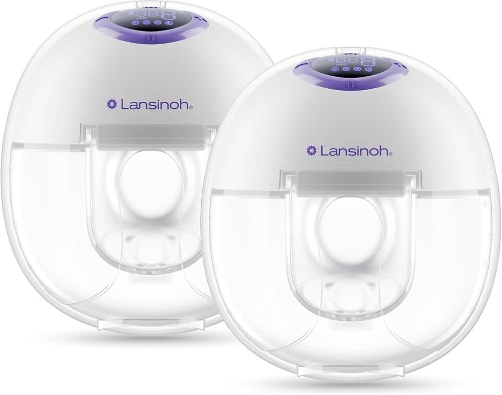 Lansinoh Discreet Duo Wearable Hands-Free Breast Pump - White 1