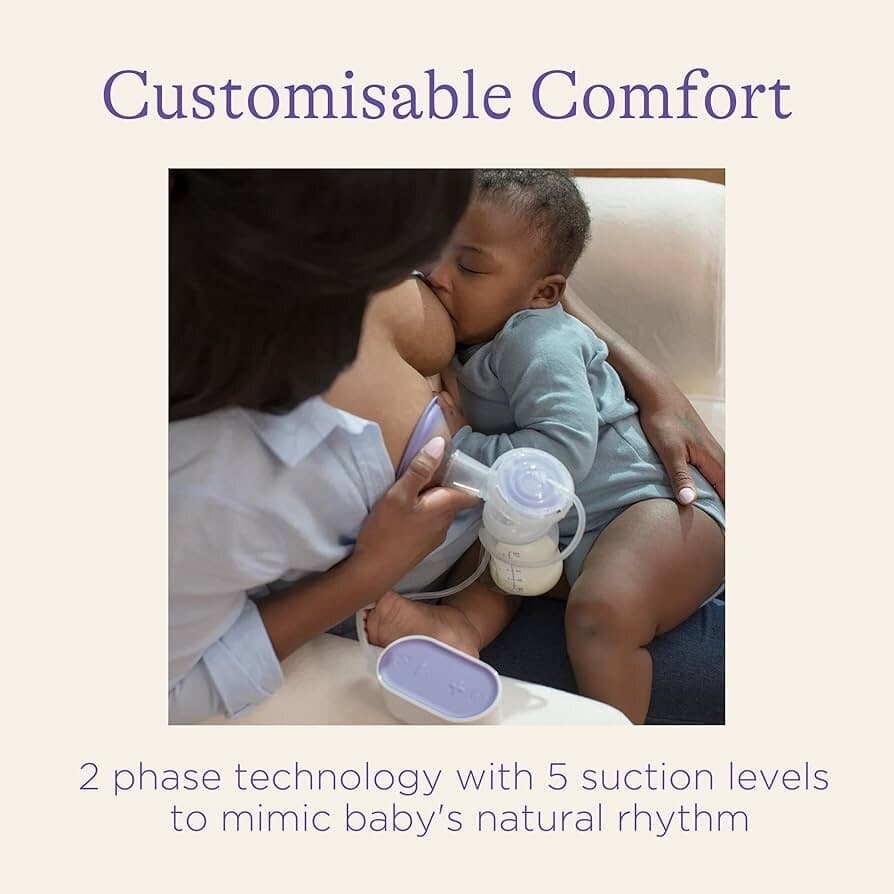 Lansinoh Compact Single Electric Breast Pump - Purple 2