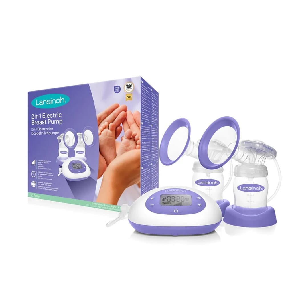 Lansinoh 2-in-1 Electric Breast Pump - Purple 3