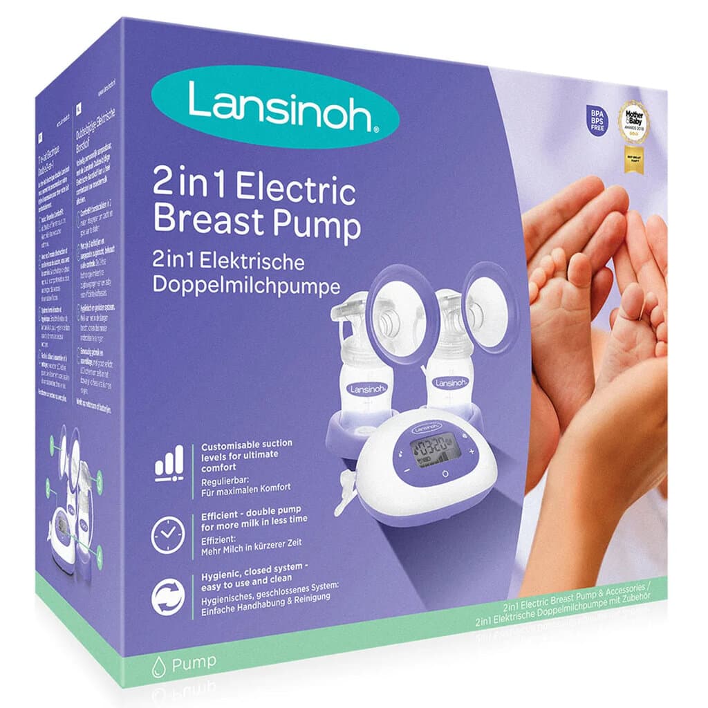 Lansinoh 2-in-1 Electric Breast Pump - Purple 6