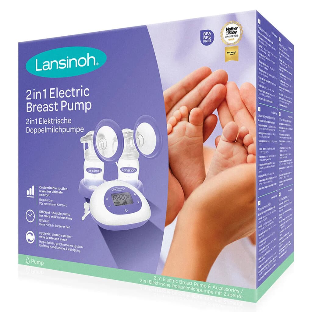 Lansinoh 2-in-1 Electric Breast Pump - Purple 7
