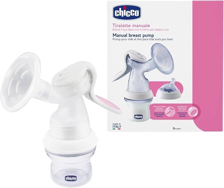 Chicco Manual Breast Pump with Soft Silicone Cup - White 1