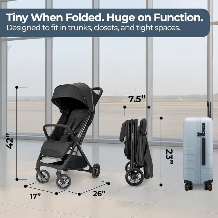 Inglesina Lightweight Baby Stroller - Black 6
