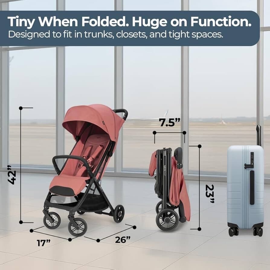 Inglesina Lightweight Baby Stroller - Pink 8