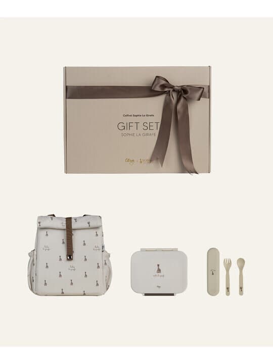 Citron x Sophie Le Girafe Kids' Lunch Gift Set - Dark Brown 1