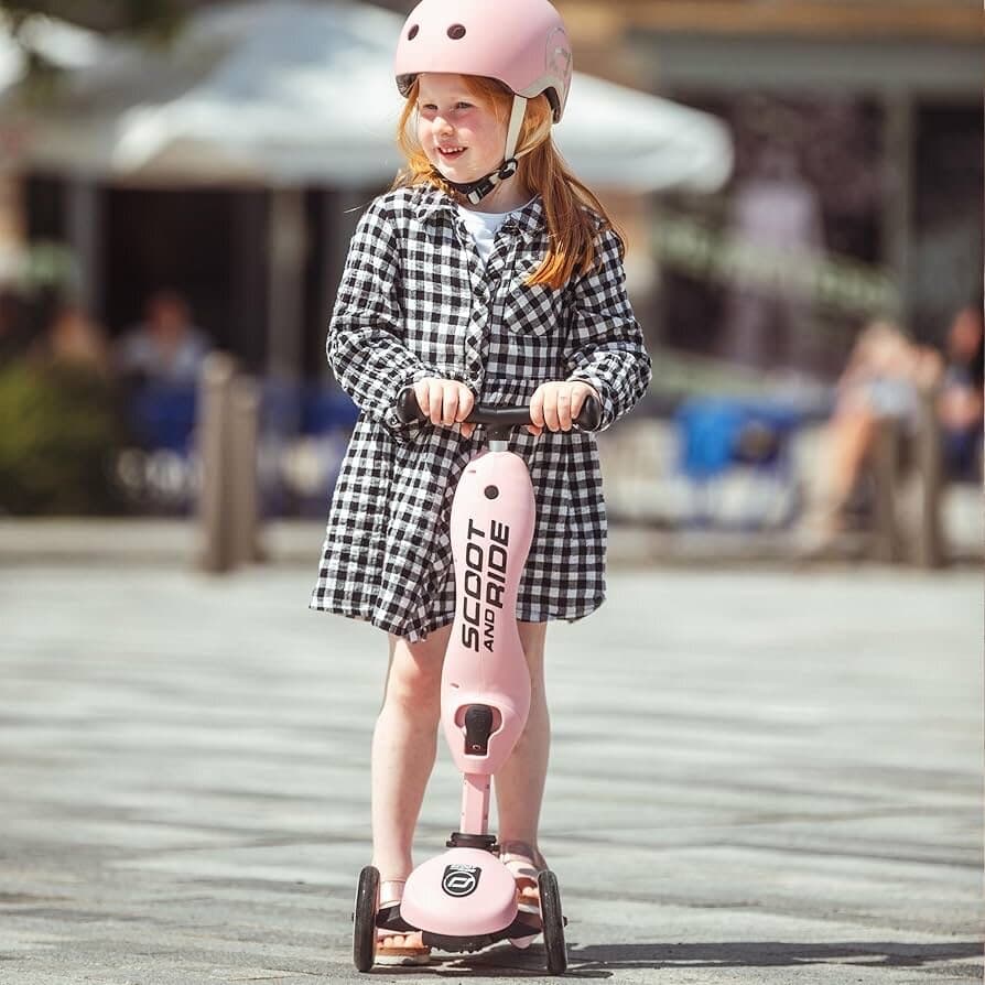 Scoot & Ride Highwaykick 1 Unisex 2-in-1 Kickboard with Seat - Pink 6