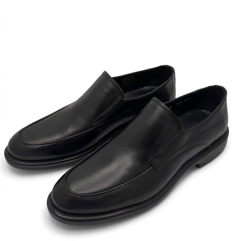 Fast Step Men's Leather Shoes - Black (44) 1