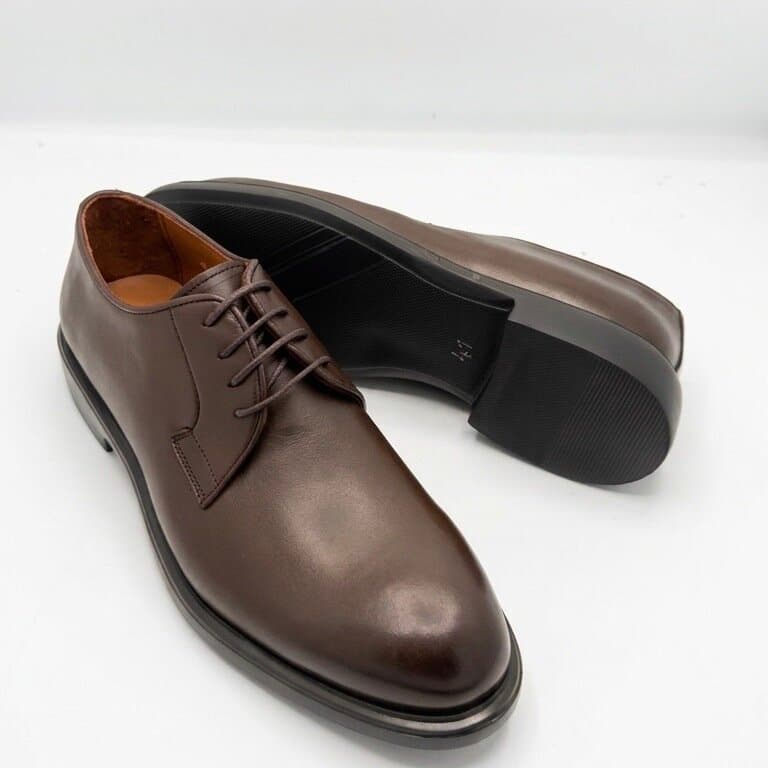 Grand Oxford Men's Leather Shoes - Dark Brown (44) 3