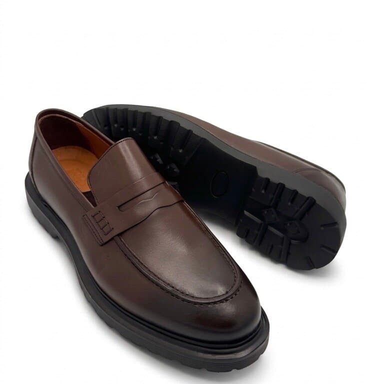 Grand Oxford Men's Leather Shoes - Dark Brown (44) 3