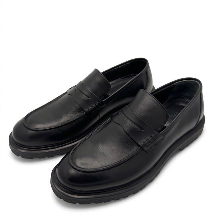 Grand Oxford Men's Leather Shoes - Black (44) 1