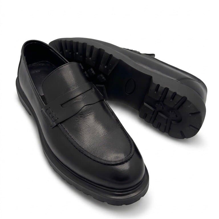 Grand Oxford Men's Leather Shoes - Black (44) 3