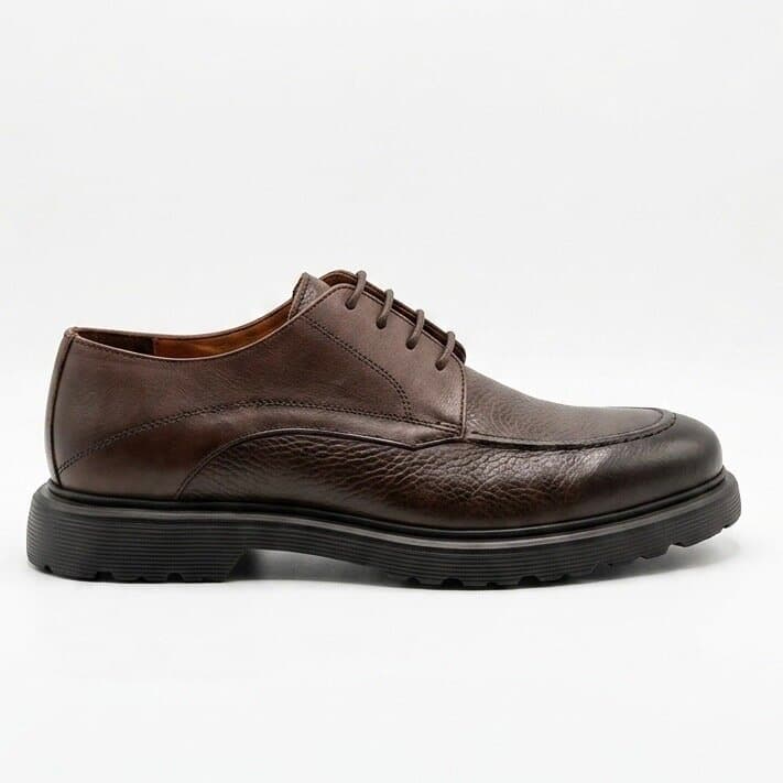 Grand Oxford Men's Leather Shoes - Dark Brown (44) 2