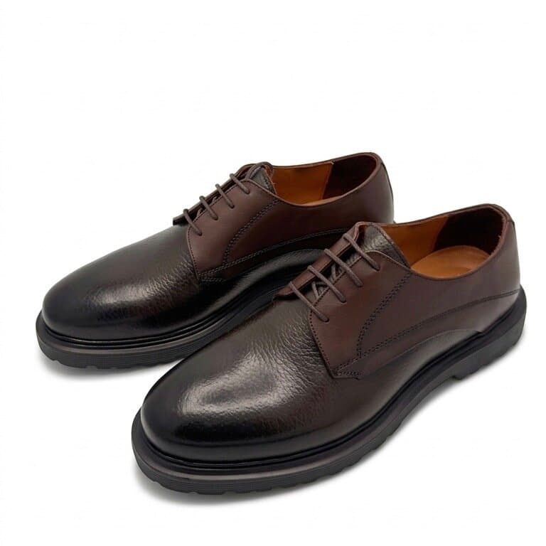 Grand Oxford Men's Leather Shoes - Dark Brown (45) 1