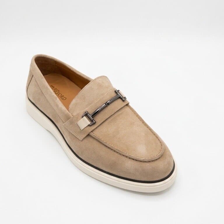 Grand Oxford Men's Suede Shoes - Cream (45) 2
