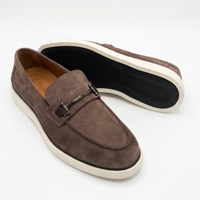 Grand Oxford Men's Suede Shoes - Brown (45) 3