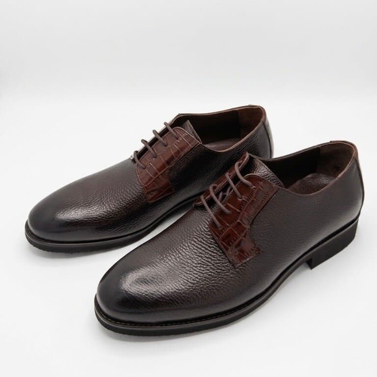 Grand Oxford Men's Leather Shoes - Dark Brown (45) 1