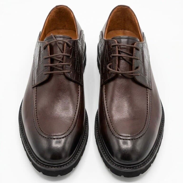 Grand Oxford Men's Leather Shoes - Dark Brown (45) 1