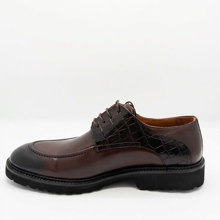 Grand Oxford Men's Leather Shoes - Dark Brown (45) 2