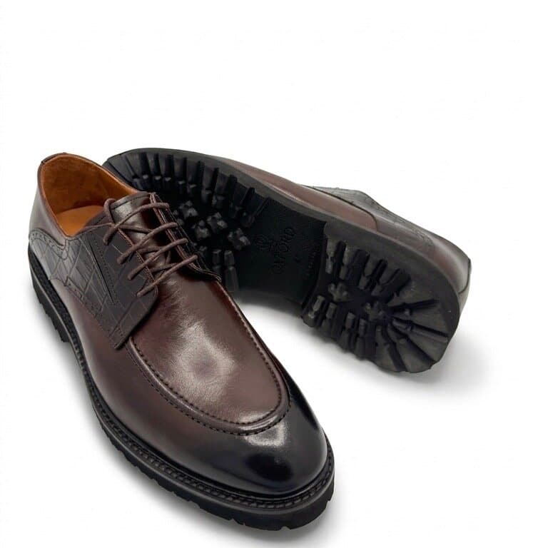 Grand Oxford Men's Leather Shoes - Dark Brown (45) 3