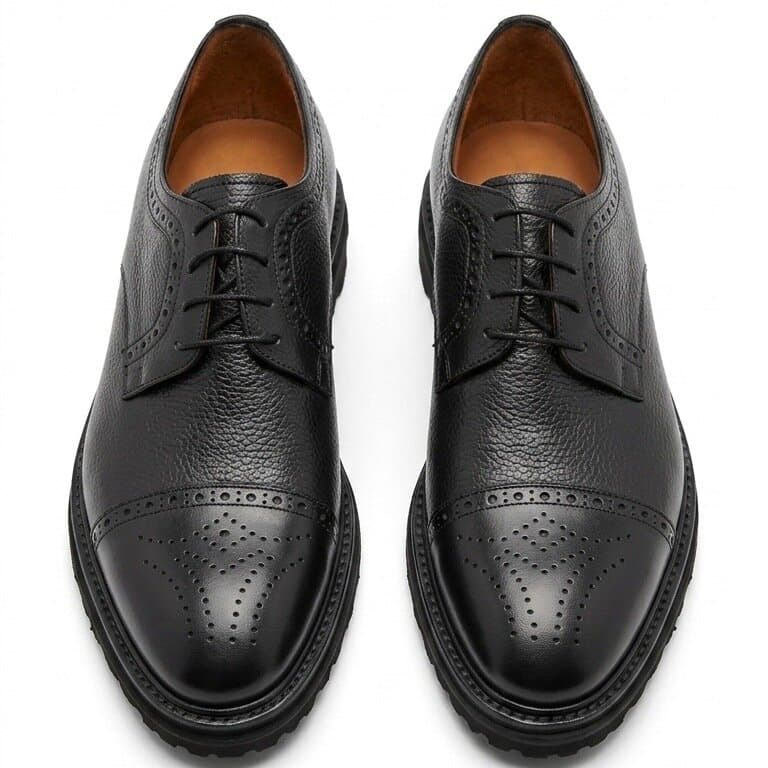 Grand Oxford Men's Leather Shoes - Black (45) 1