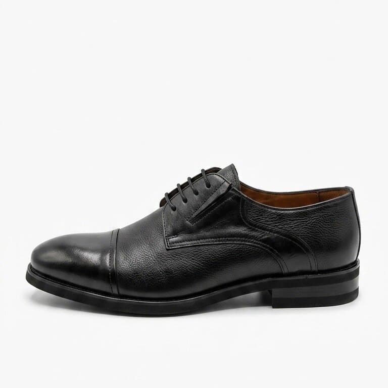Grand Oxford Men's Leather Shoes - Black (45) 2
