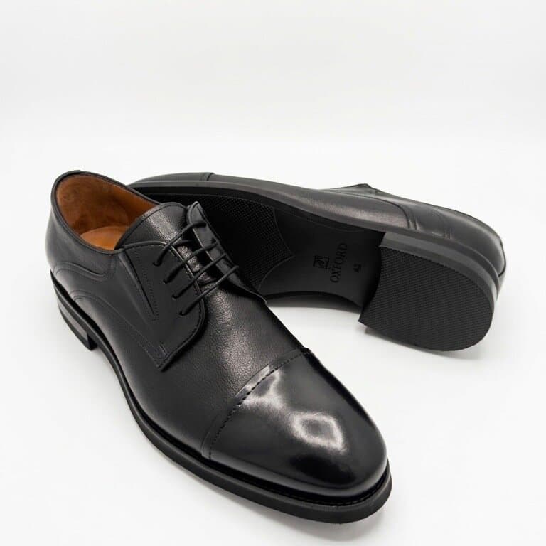 Grand Oxford Men's Leather Shoes - Black (45) 3