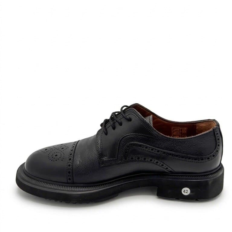Grand Oxford Men's Leather Shoes - Black (45) 2