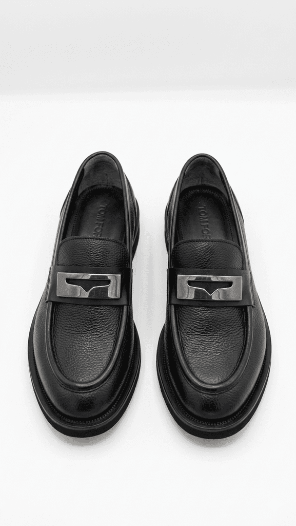 Grand Oxford Men's Leather Shoes - Black (45) 1