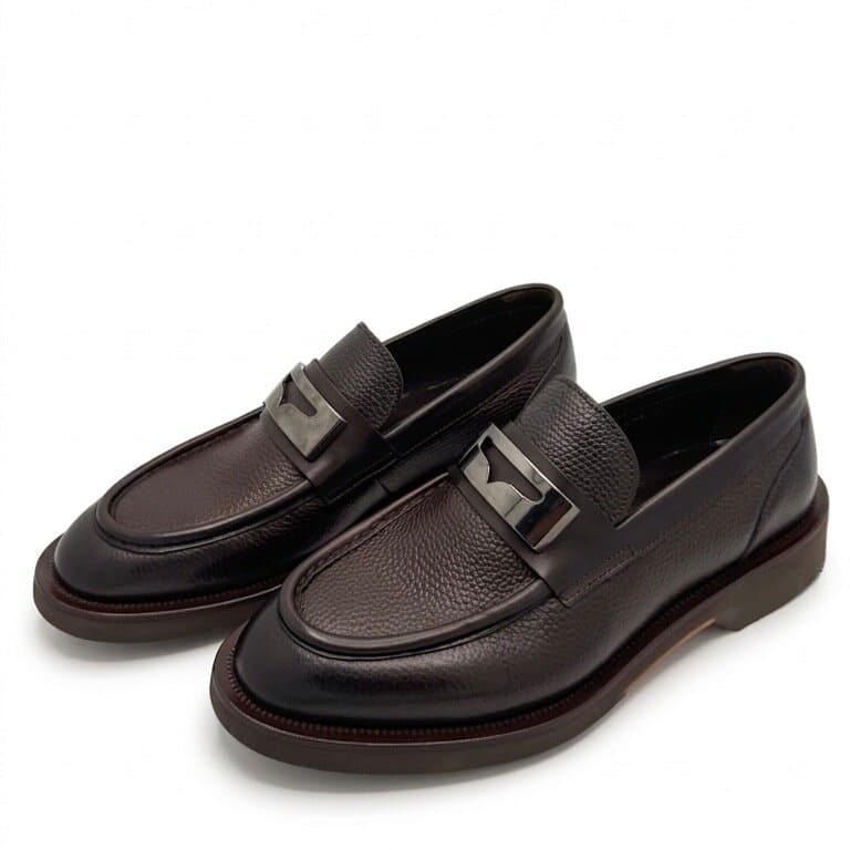 Grand Oxford Men's Leather Shoes - Dark Brown (45) 1