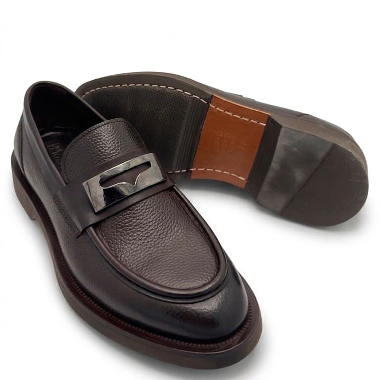 Grand Oxford Men's Leather Shoes - Dark Brown (45) 3