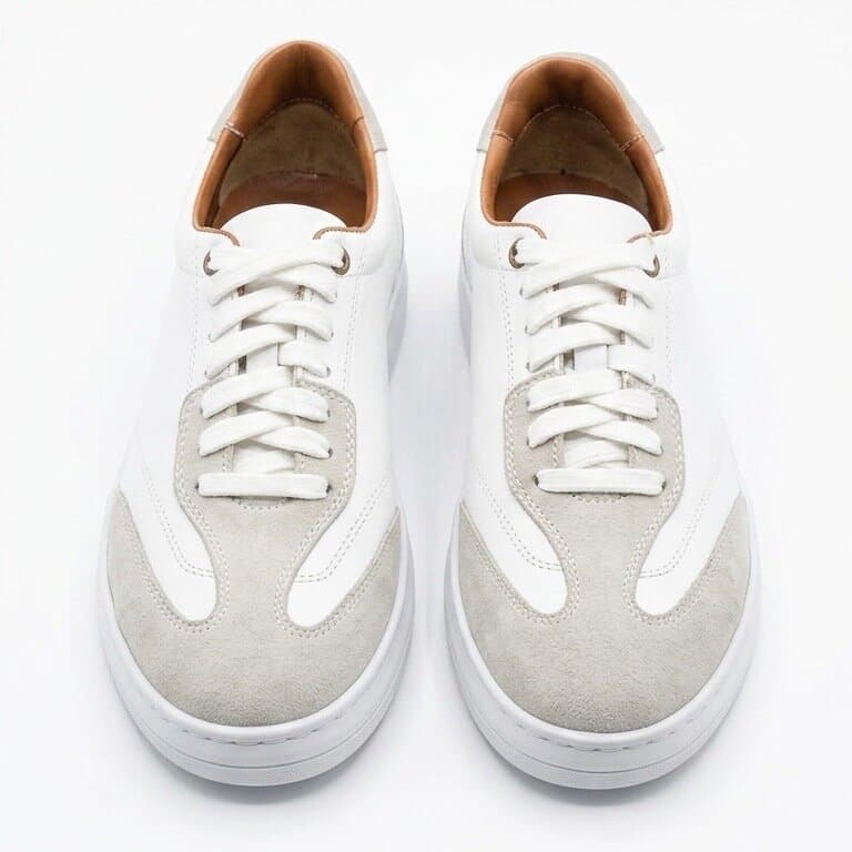 Grand Oxford Men's Leather Shoes - White (44) 1