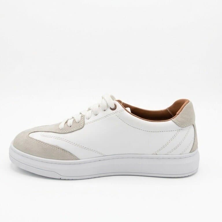 Grand Oxford Men's Leather Shoes - White (44) 2