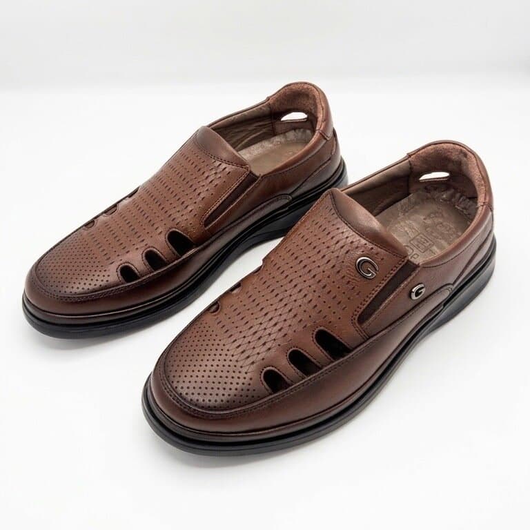 Grand Oxford Men's Leather Shoes - Dark Brown (44) 1