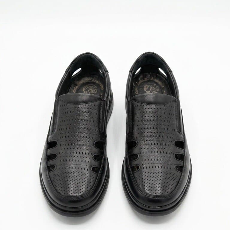 Grand Oxford Men's Leather Shoes - Black (44) 1