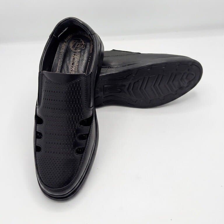 Grand Oxford Men's Leather Shoes - Black (44) 2