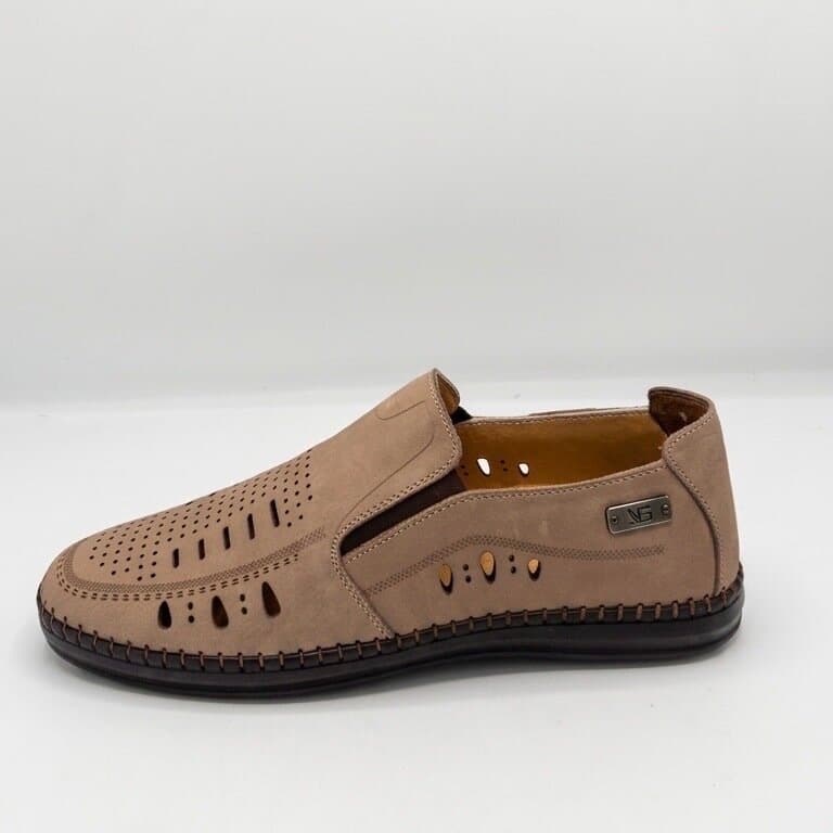 Grand Oxford Men's Leather Shoes - Light Brown (44) 4