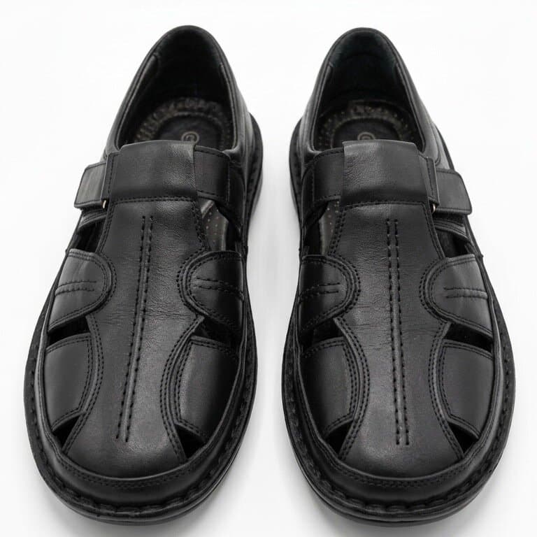 Grand Oxford Men's Leather Shoes - Black (44) 1