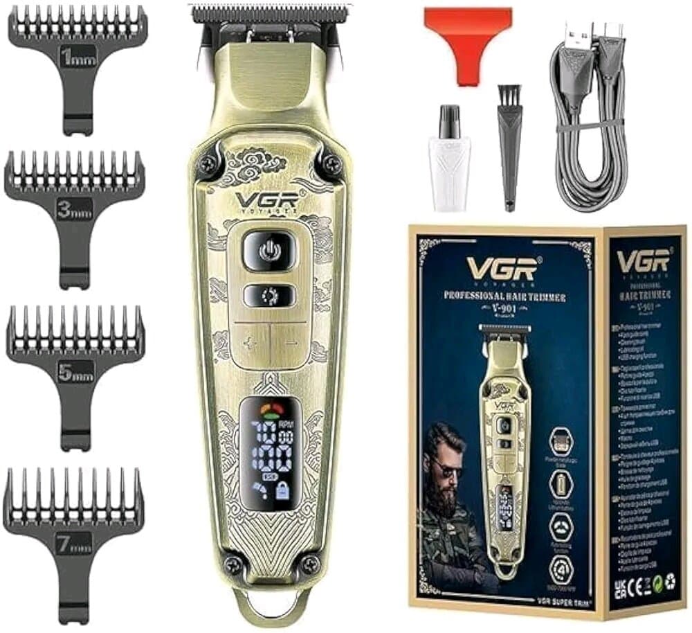ماكينة حلاقة VGR V-901 الاحترافية بتصميم كلاسيكي وشاشة LED ذكية 4